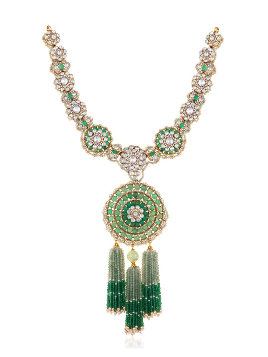 Nayra Moissanite Polki Necklace Set