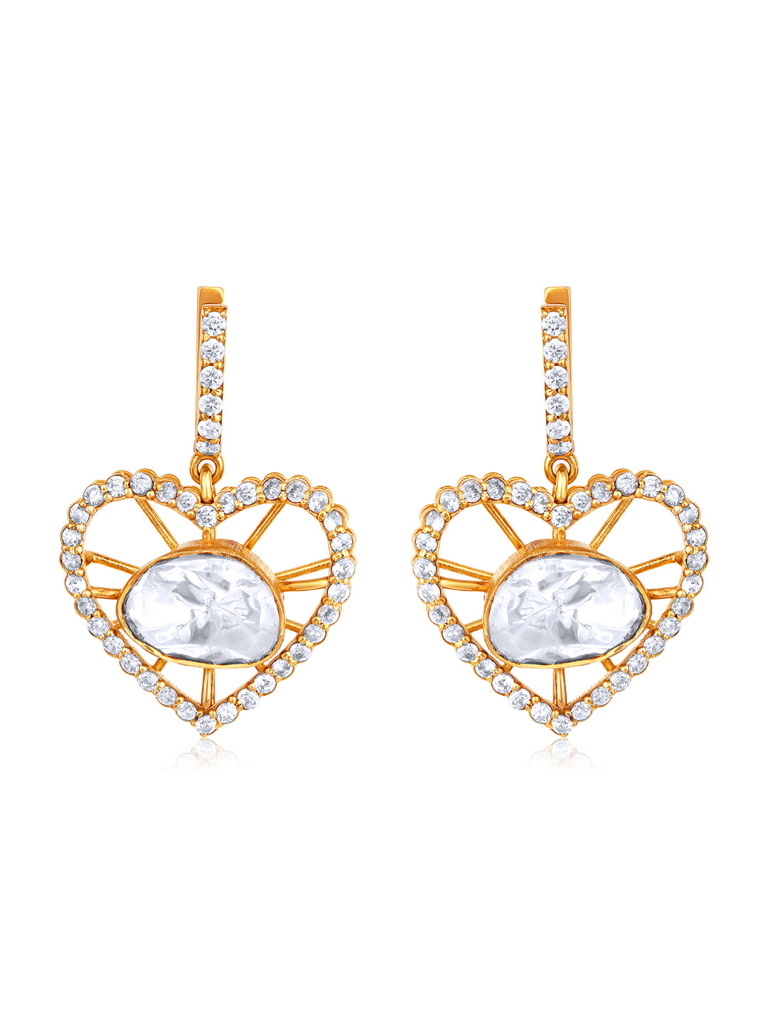 Zehra Moissanite Heart-Shaped Necklace Set