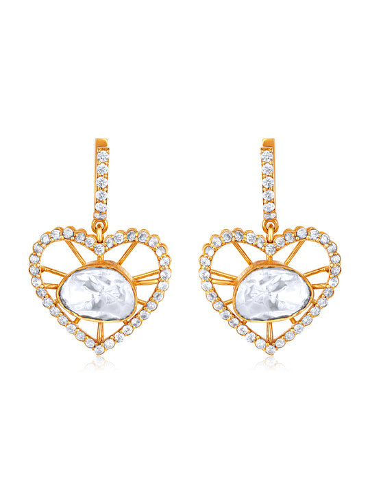 Zehra Moissanite Heart-Shaped Necklace Set