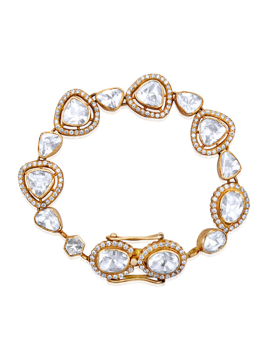 Jasvi Moissanite Polki Bracelet