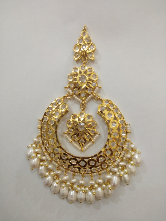 Sahar Chandbali Earrings 22kt Gold Plated