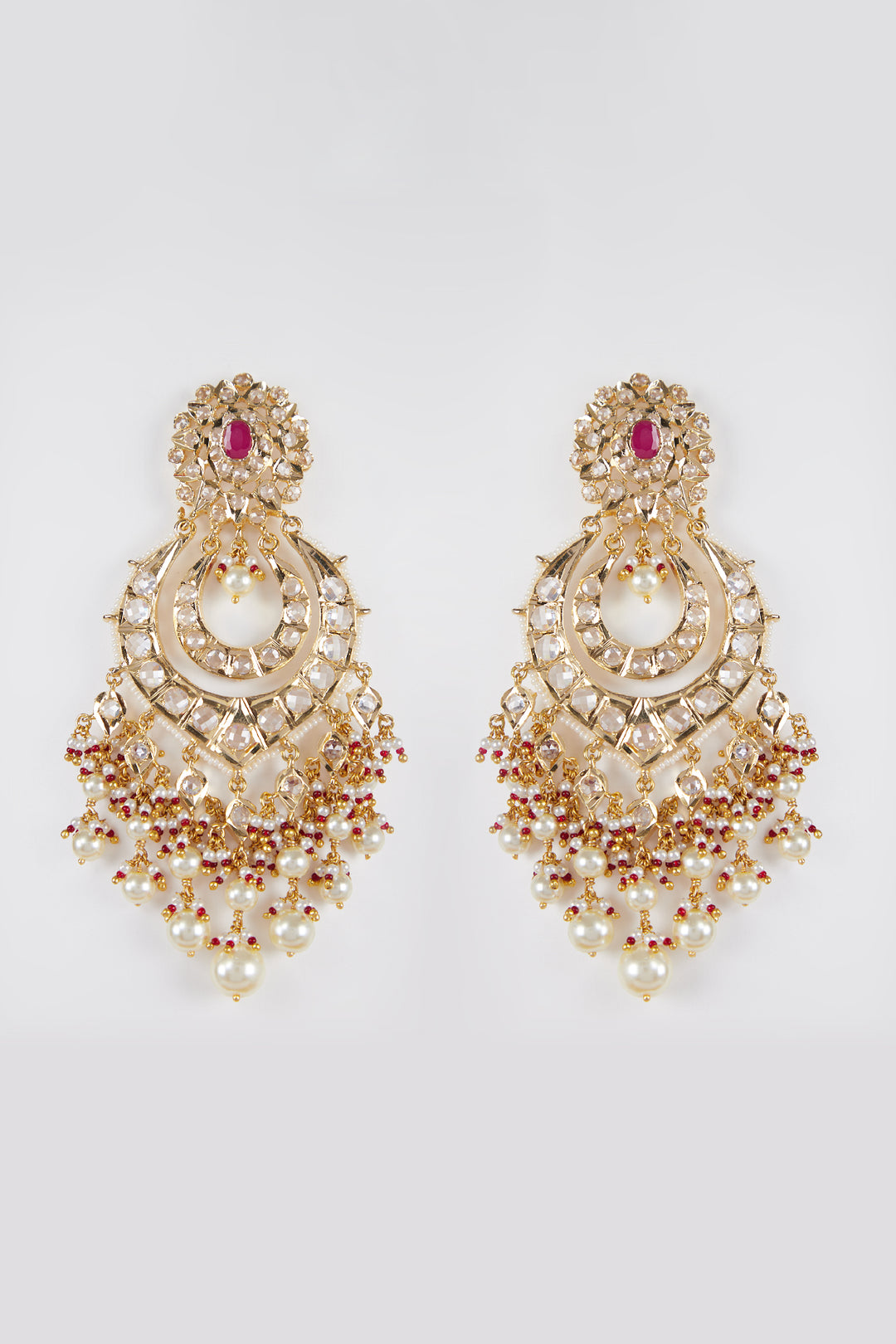 Jahara Chandbali Earrings 22kt Gold Plated