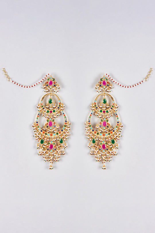 Aflaat Earrings 22kt Gold Plated