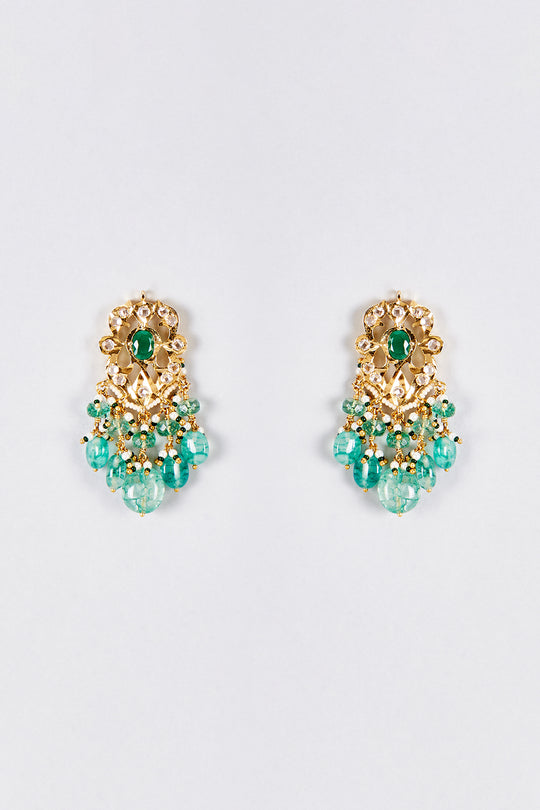 Azal Ear Studs 22kt Gold Plated