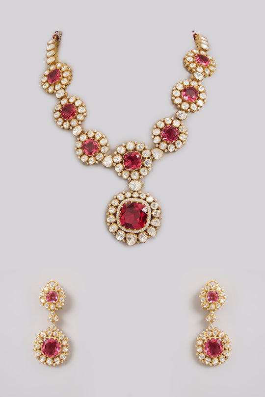 Ruhani Tourmaline and Polki Necklace