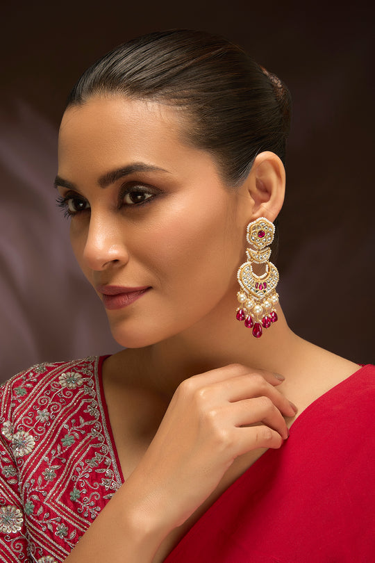 Ruhani Ruby Polki Chandbalis