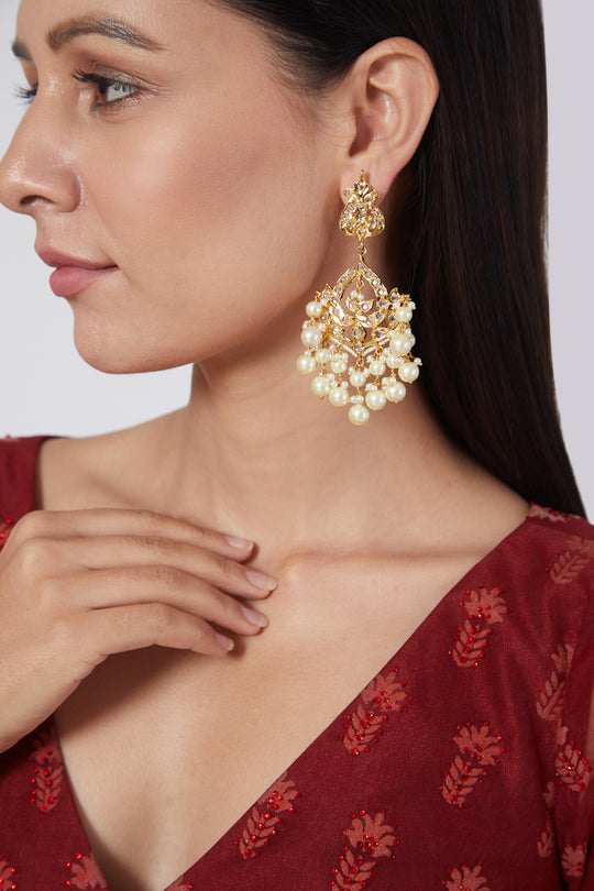 Almas Earrings 22kt Gold Plated