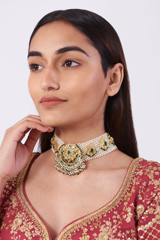 Hafsa Necklace 22kt Gold Plated