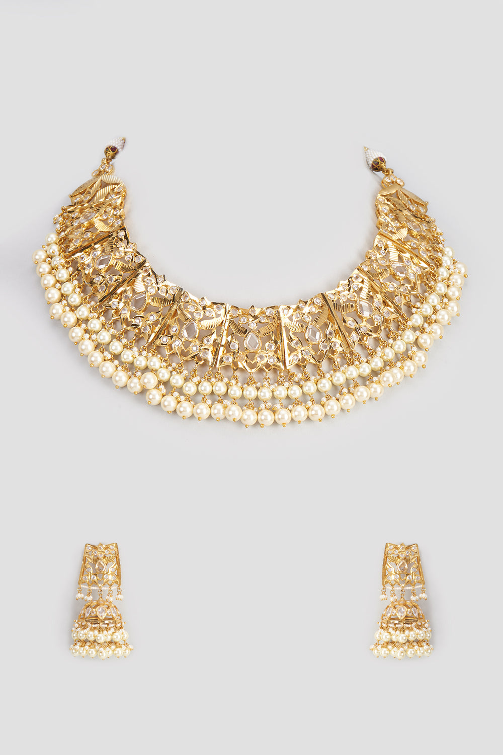 Zaiba Necklace Set 22kt Gold Plated