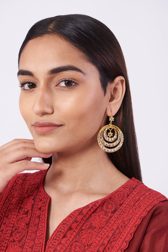 Sitara Earrings 22kt Gold Plated