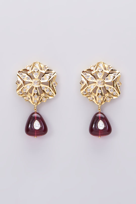 Aasmani Earrings 22kt Gold Plated