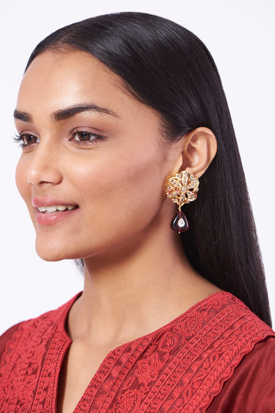 Aasmani Earrings 22kt Gold Plated