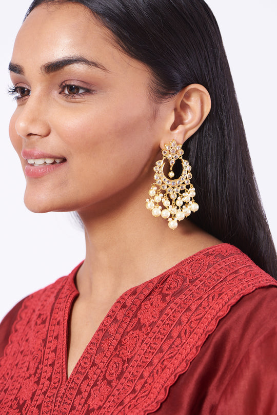 Nusrat Earrings 22 kt Gold Plated