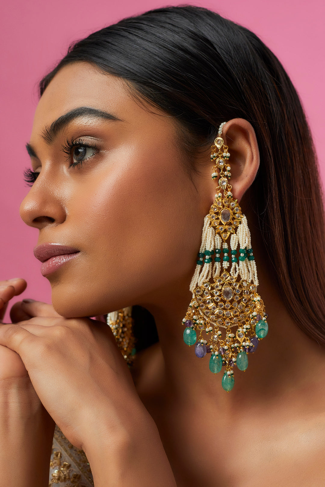 Chahat Earrings 22kt Gold Plated