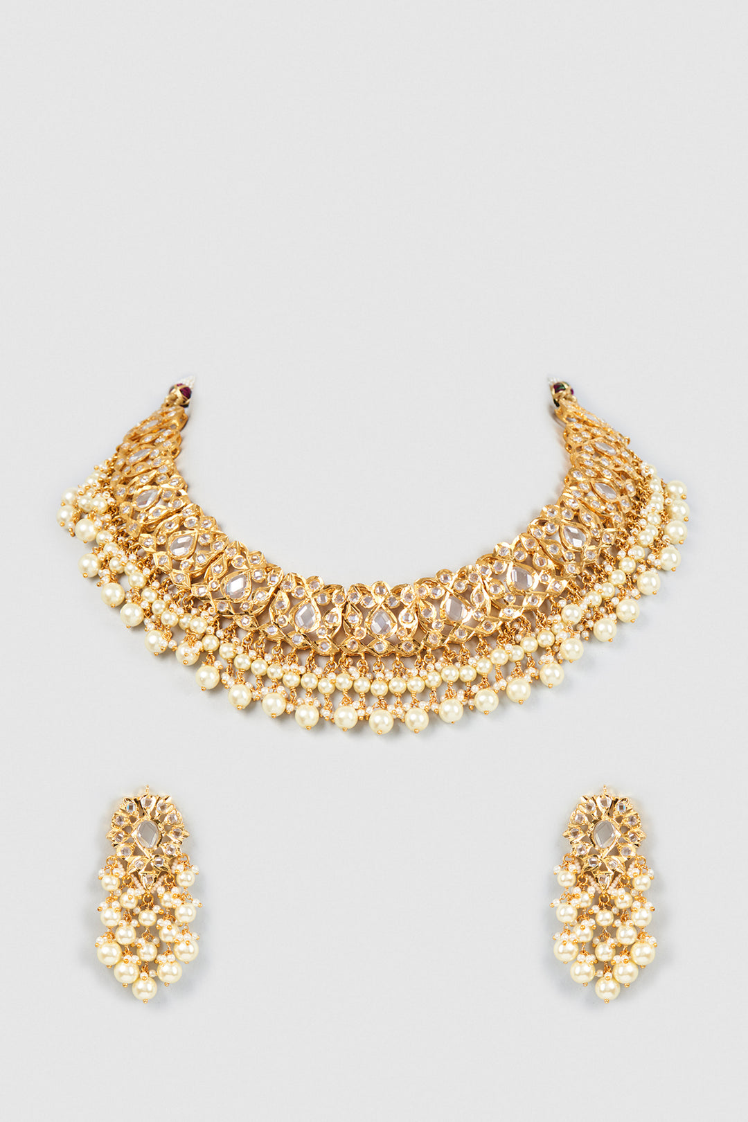 Amna Necklace Set 22kt Gold Plated