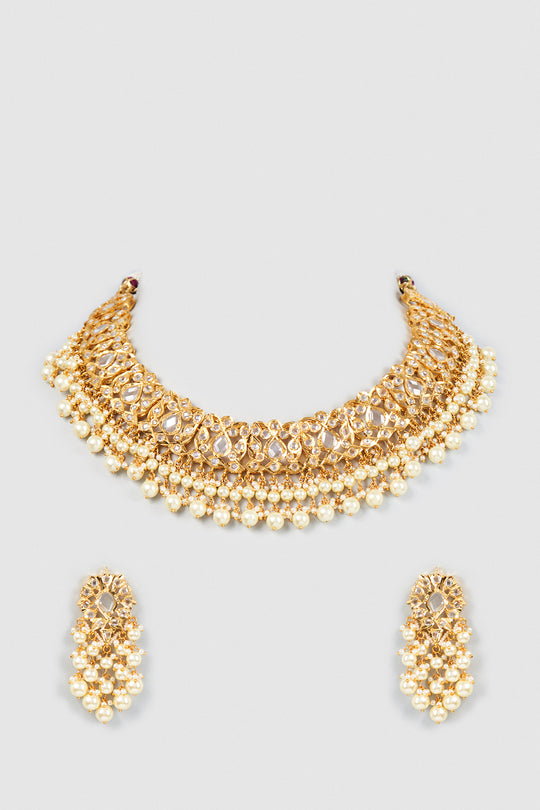 Amna Necklace Set 22kt Gold Plated