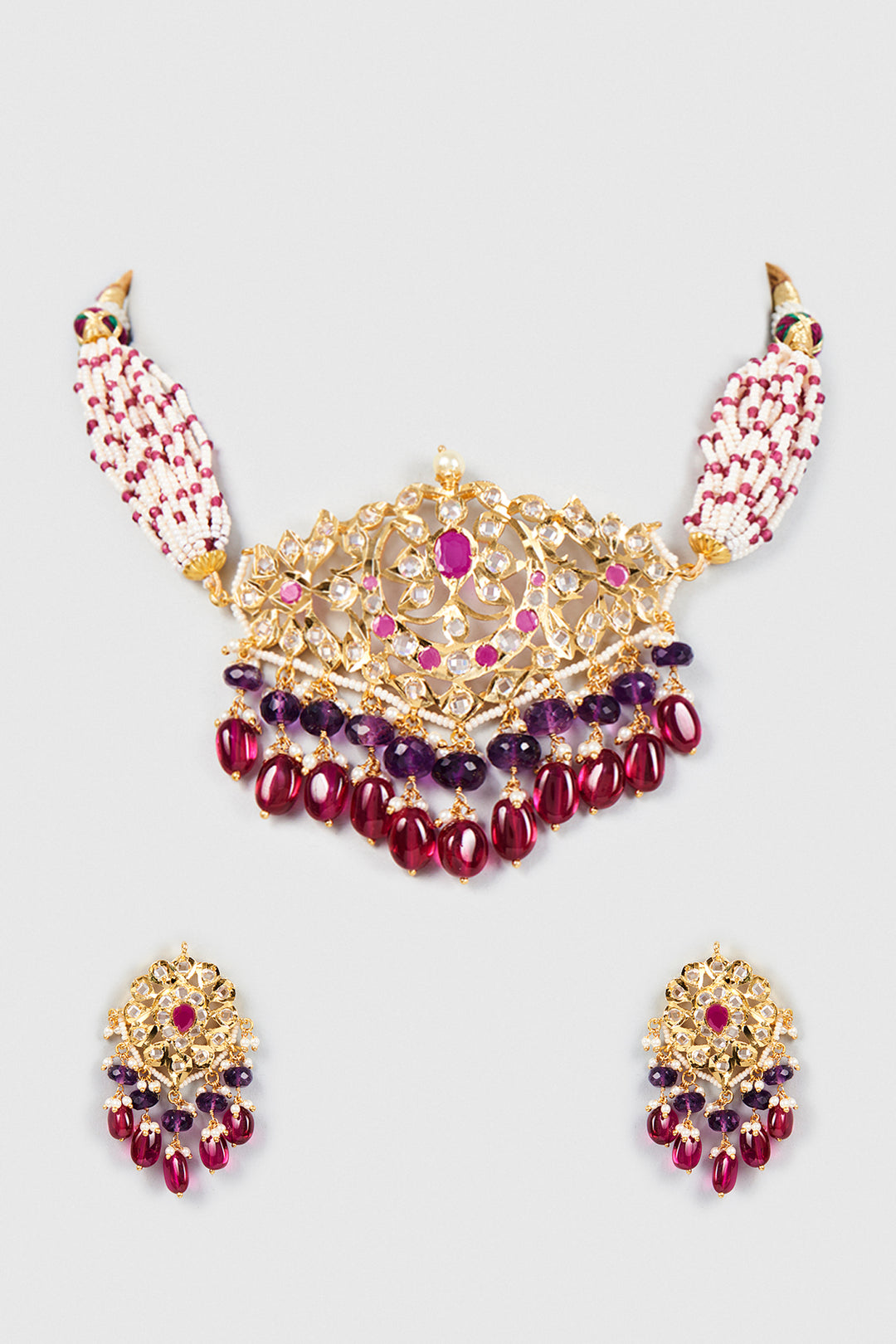 Ayesha Necklace Set 22kt Gold Plated