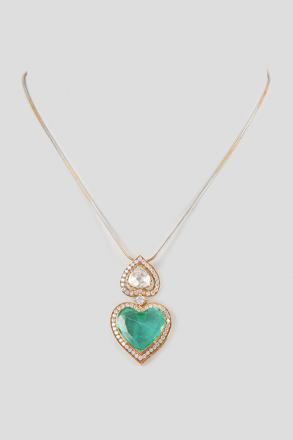 Mira Heart Polki Pendant