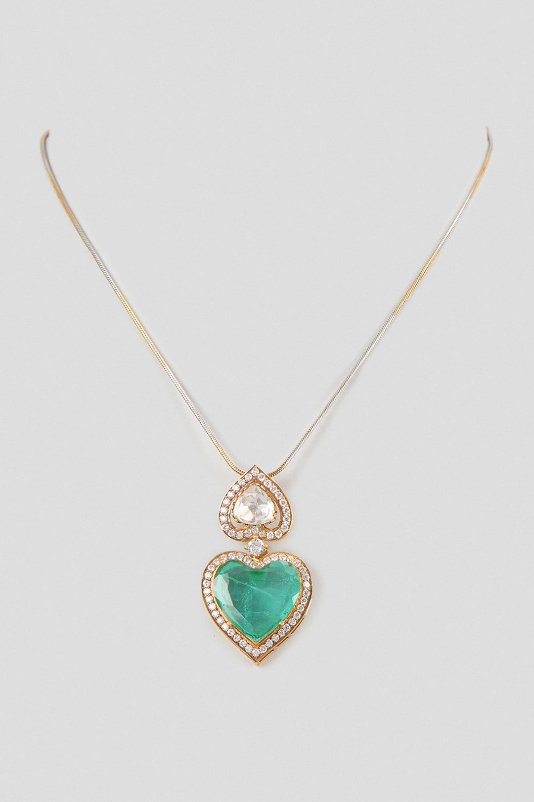 Mira Heart Polki Pendant