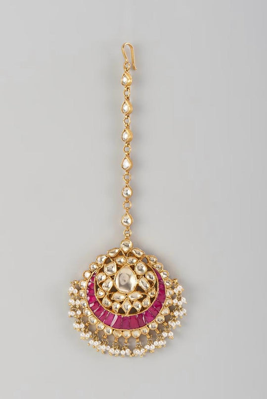 Ruhani Ruby Polki Maangtikka