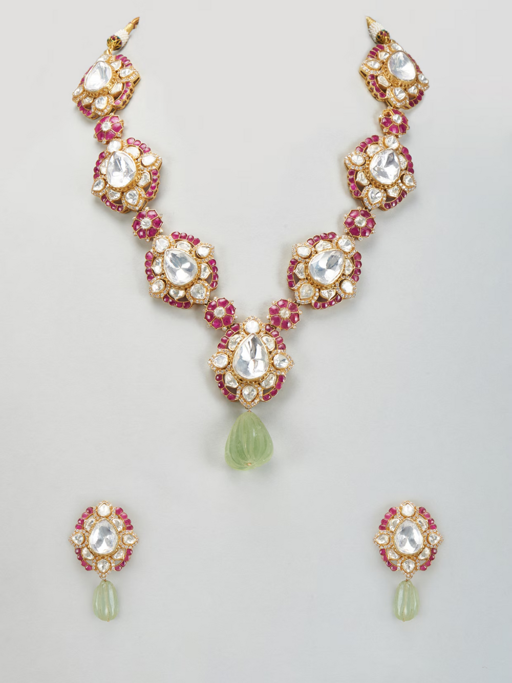 Amara Moissanite Polki Necklace Set