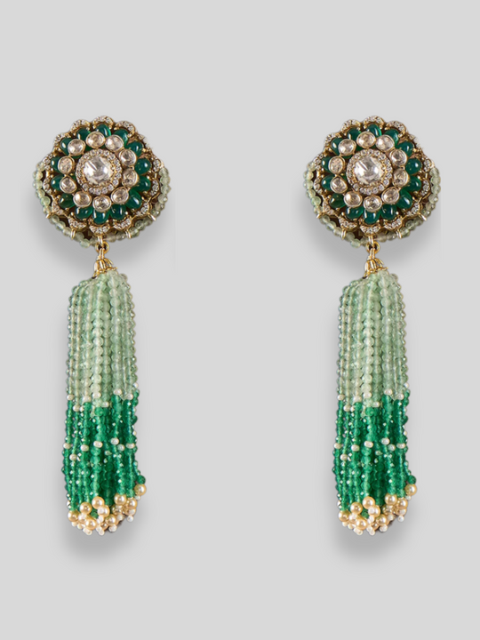 Rhea Moissanite & Green Onyx Necklace Set