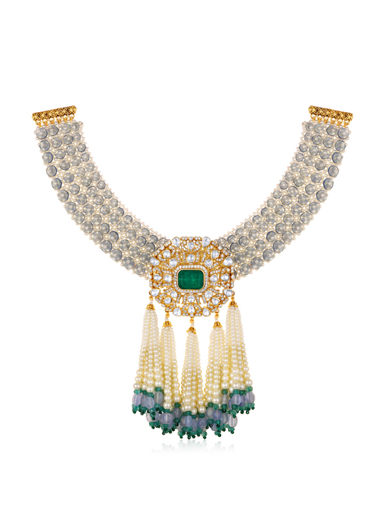 Lia Moissanite Pearl Necklace